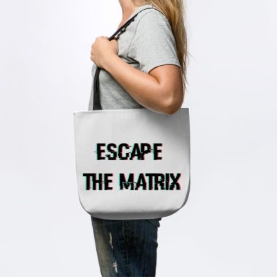 Escape The Matrix Glitched Design Tote Official Andrew-Tate Merch