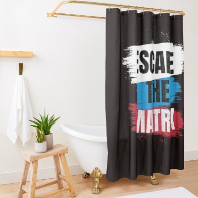 Escape The Matrix Shower Curtain Official Andrew-Tate Merch