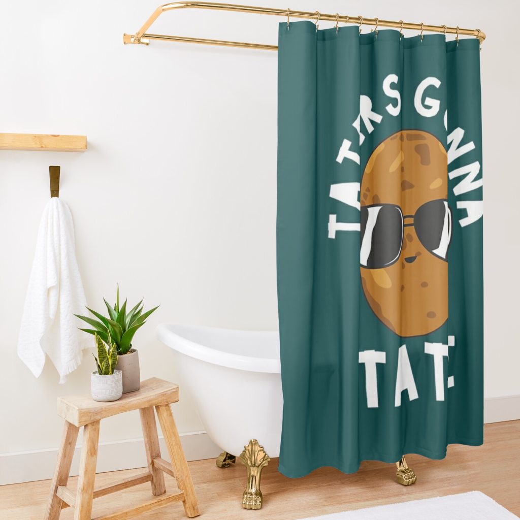 Taters Gonna Tate Shower Curtain Official Andrew-Tate Merch